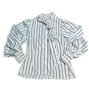 UNIQUE VINTAGE Women's Gwen Button Down Blouse with Neck Tie